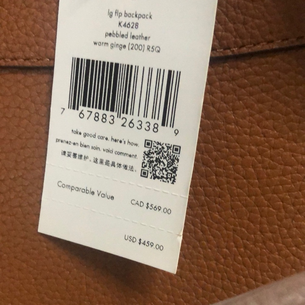 Brand new large Kate Spade back pack, it was a final sale at $289.